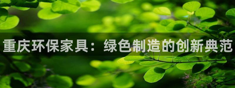 杏耀代理登录中心怎么进：重庆环保家具：绿色制造的创新典范